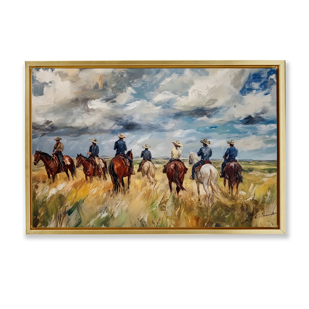 Stupell Industries Western Riders Herd Floating Frame, design by Franklyn Gregory